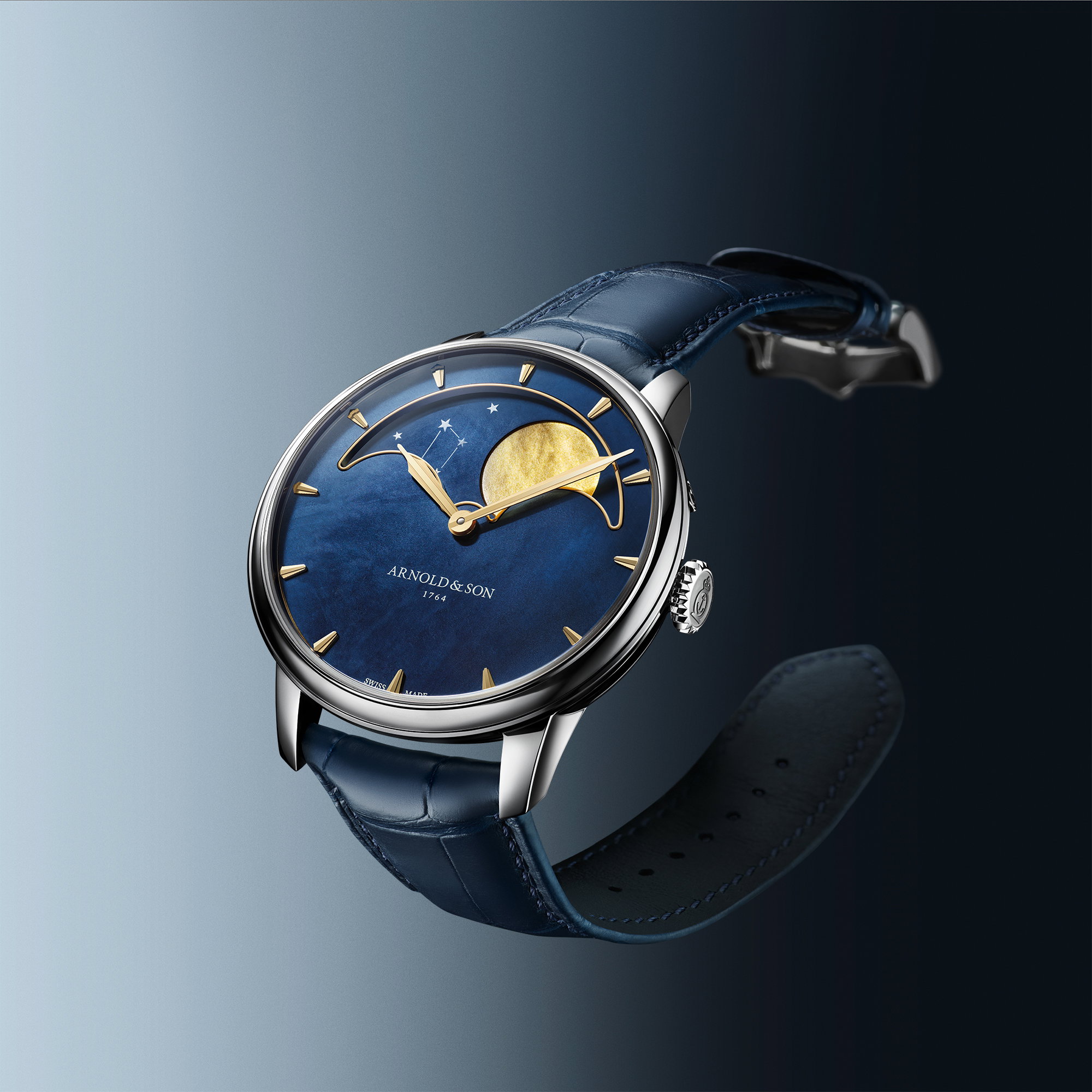 Photo of Perpetual Moon 41.5 Steel "Colors of the Moon" Blue